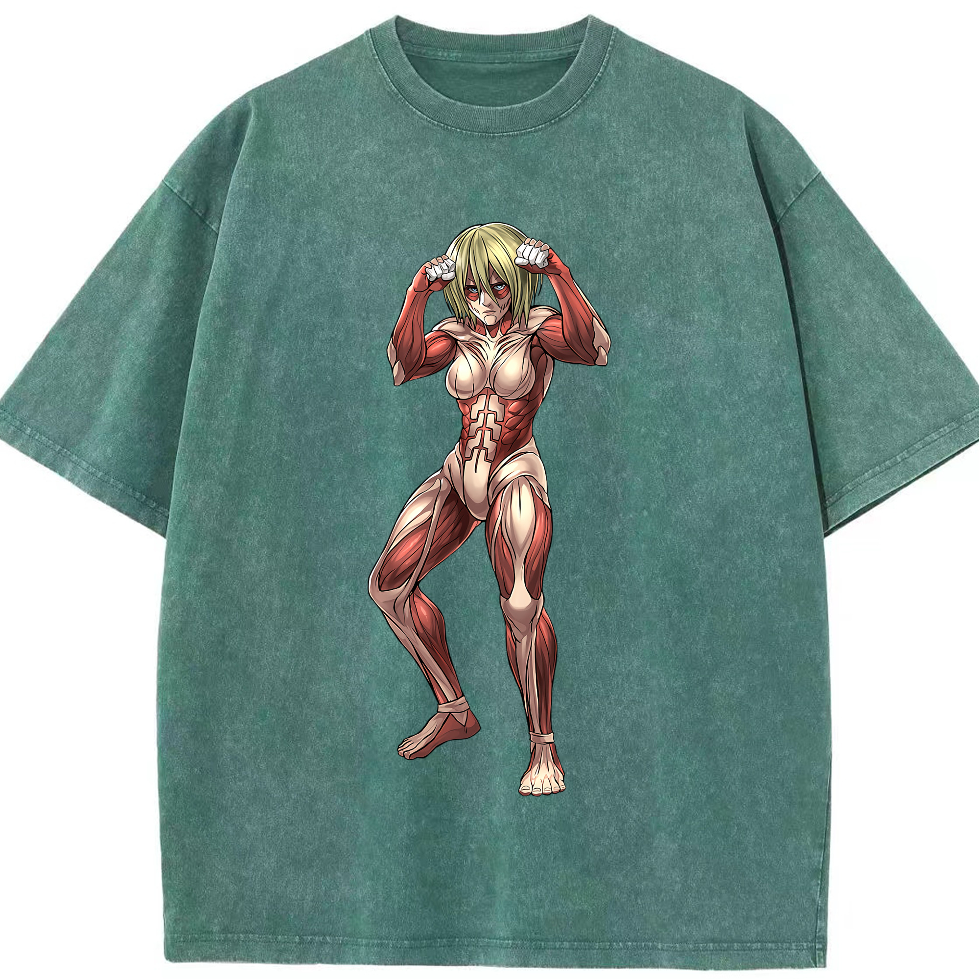 （画像用） 進撃の巨人 Attack on Titan 綿100% ヴィンテージ風 半袖Tシャツ（フロントプリント）